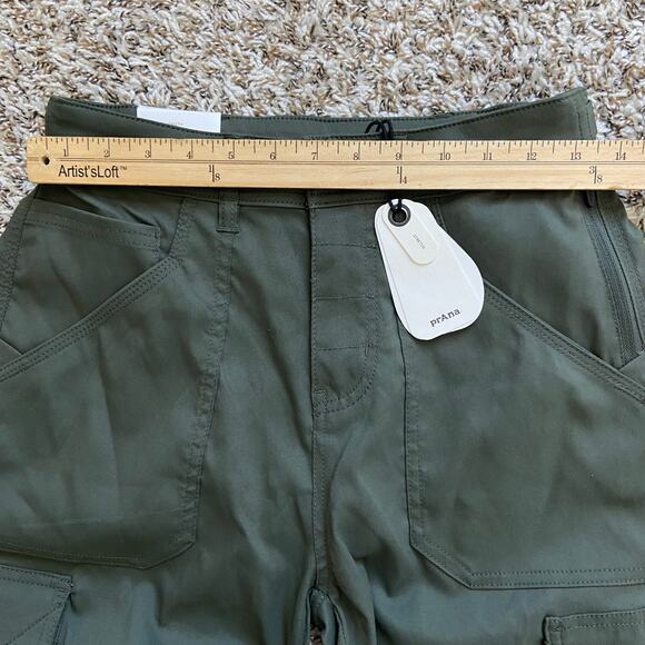 Prana Stretch Zion Cargo Pant Women's 2 Spruce 31" Inseam Relaxed Fit Straight - Picture 9 of 13